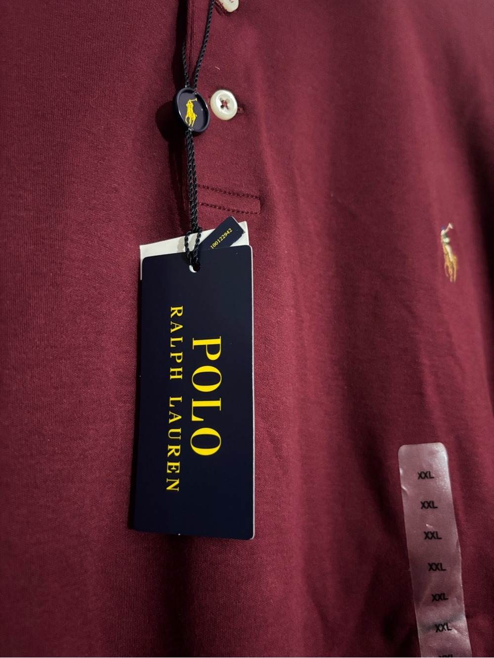 Polo Ralph Lauren Men's Long-Sleeve Polo Shirt - Burgundy Size 2XL - Picture 4 of 13